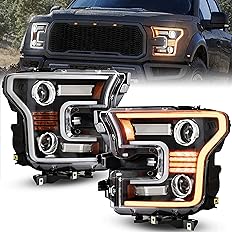 Photo 1 of  Full LED Headlights for F150 2015 2016 2017, LED Projector Head Lamps with Switchback DRL Dynamic Animation Sequential Turn Signal for Ford F-150 2015-2017 (2PCS, Driver & Passenger Side)