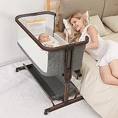 Photo 1 of AMKE 3 in 1 Baby Bassinets,All-mesh Bedside Sleeper ,Baby Cradle with Storage Basket, Travel Bag Included