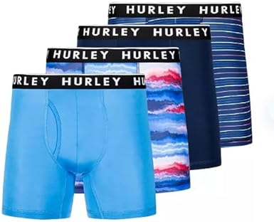 Photo 1 of Hurley Performance Boxer Brief With Fly Pouch 4pk Medium Multicolor- SIZE L