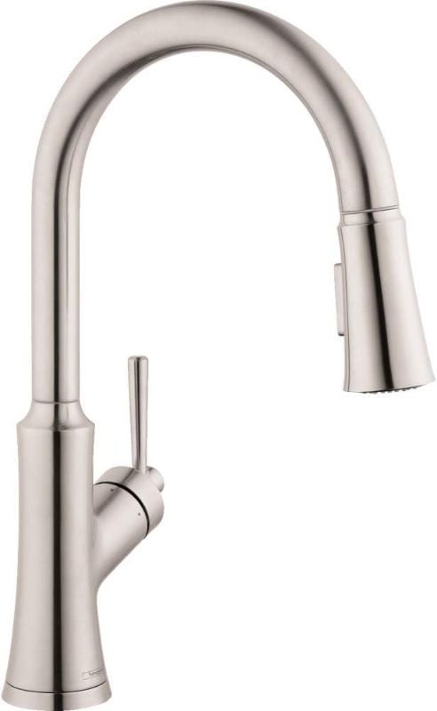 Photo 1 of  STOCK PHOTO 
hansgrohe Focus N Stainless Steel High Arc Kitchen Faucet, Kitchen Faucets with Pull Down Sprayer, 