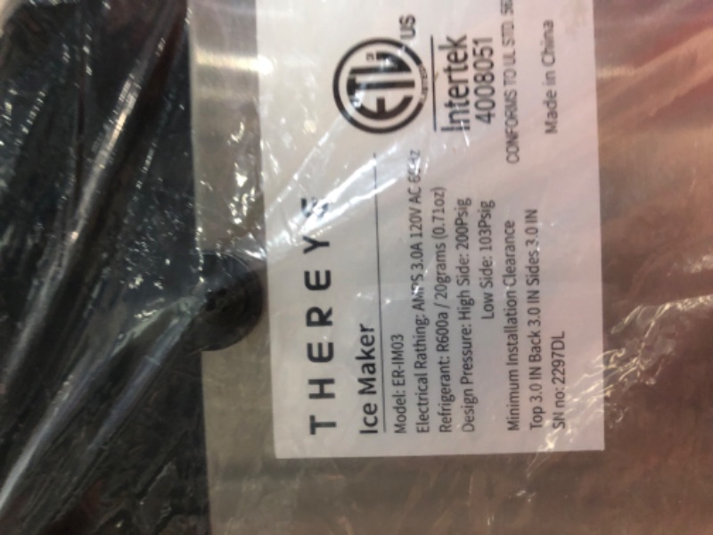 Photo 1 of **FOR PARTS ONLY***READ NOTES***
Thereye Countertop Nugget Ice Maker, Top-Loading Pebble Ice Maker Machine, 30lbs Per Day, 2 Ways Water Refill,