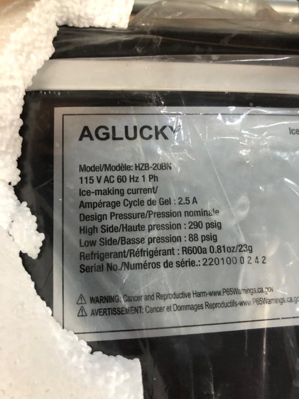 Photo 4 of **USED***
Countertop Nugget Ice Maker, 44 Lbs of Crunchy Pebble Ice Cubes 44Lbs/24H Countertop Nugget Ice Maker