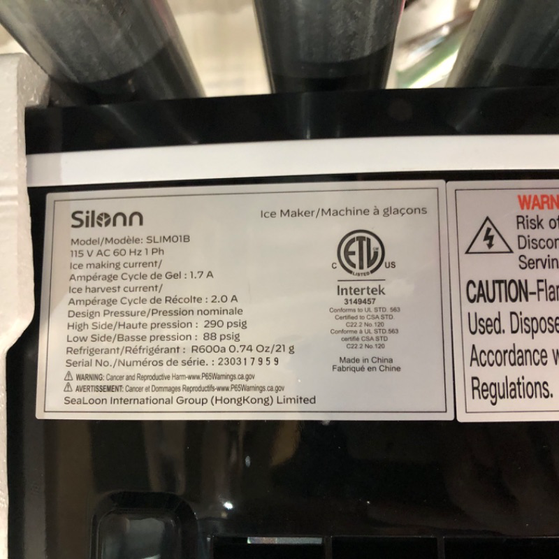 Photo 5 of * used item * 
Countertop Ice Maker Machine - Silonn 9 Cubes Ready in 6 Mins