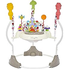 Photo 1 of Dream On Me Zany 2-in-1 Baby Activity Center and Bouncer in Elephant Print, Sturdy and Strong Frame, 3 Height Positions, 360° Rotating Seat