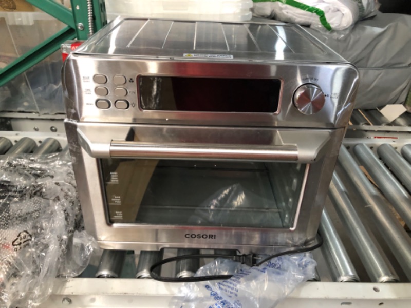 Photo 4 of ***DAMAGED - DENTED - SEE PICTURES - POWERS ON***
COSORI Air Fryer Toaster Oven, 12-in-1, 26QT Convection Oven Countertop, Stainless Steel 