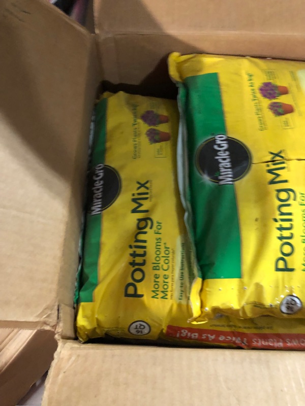 Photo 3 of Miracle-Gro Potting Mix 2 pack 2 cu. ft. 2 Pack