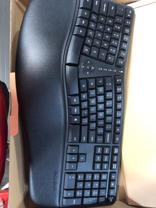 Photo 4 of MEETION Ergonomic Wireless Keyboard and Mouse, Ergo Keyboard with Vertical Mouse,