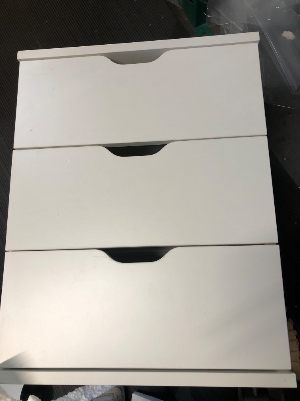 Photo 1 of Farini 3-Drawer Vertical Filing Cabinet Rolling Wood Mobile File Cabinets Under Desk 