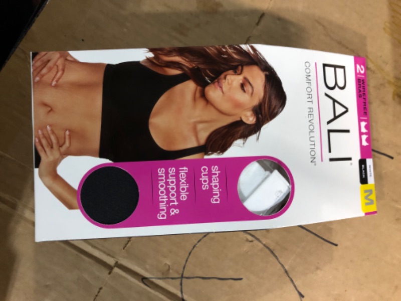 Photo 1 of Bali Comfort Revolution Wire Free Shaping Bra White/Black M