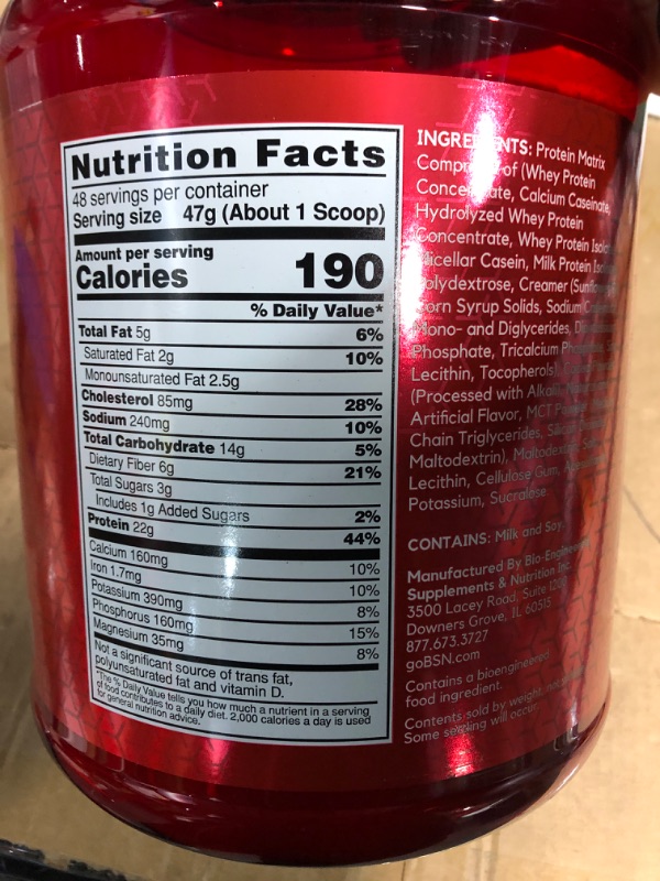 Photo 3 of BSN SYNTHA-6 Whey Protein Powder with Micellar Casein, Milk Protein Isolate, Chocolate Milkshake, 48 Servings (Packaging May Vary) Chocolate Milkshake 5 Pound (Pack of 1)