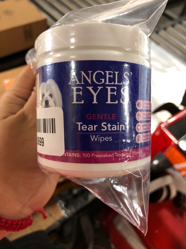 Photo 2 of Angels’ Eyes Gentle Tear Stain Wipes for Dogs and Cats | 100 ct Presoaked & Textured Eye & Face Wipes | Remove Discharge & Mucus Secretions