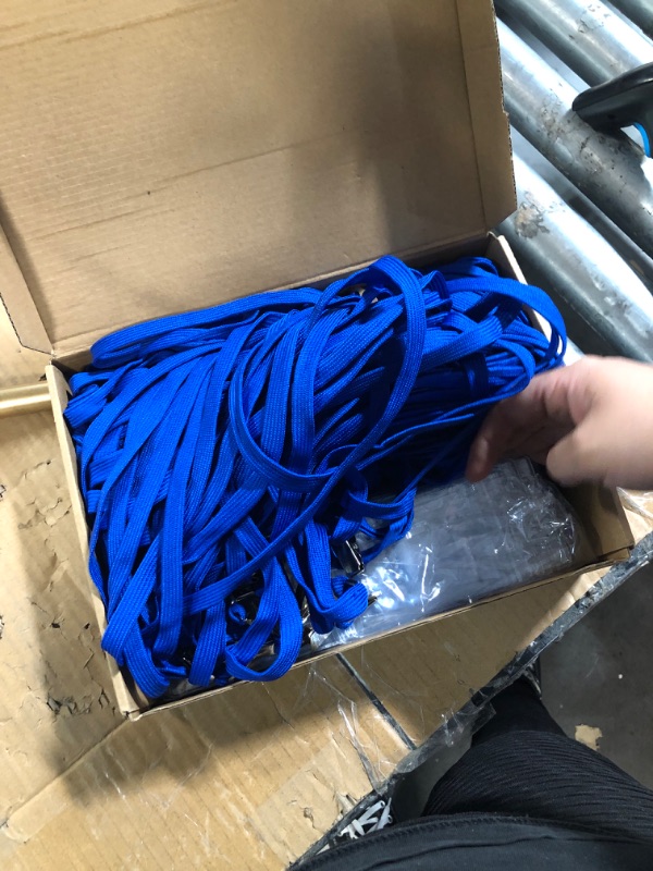 Photo 3 of Corpafly 100-Pack Blue Lanyards for ID Badges with Swivel J-Hooks - Versatile Neck Lanyard for Keys, Card Holders, Whistles, and More - Ideal for Offices, Teachers, Kids, and Cruise Ship Cards