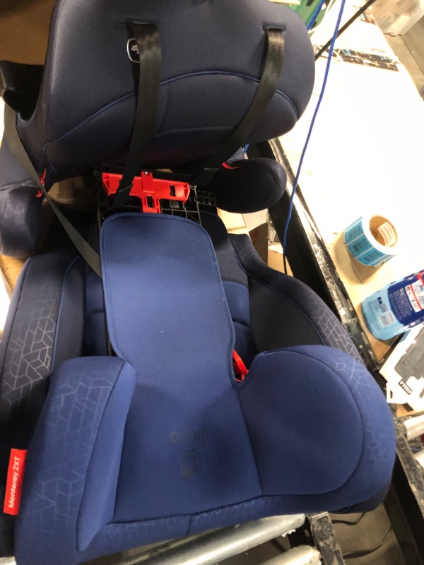 Photo 3 of Diono Monterey 2XT Latch 2 in 1 High Back Booster Car Seat with Expandable Height & Width, Side Impact Protection, 8 Years 1 Booster, Blue 2XT Blue