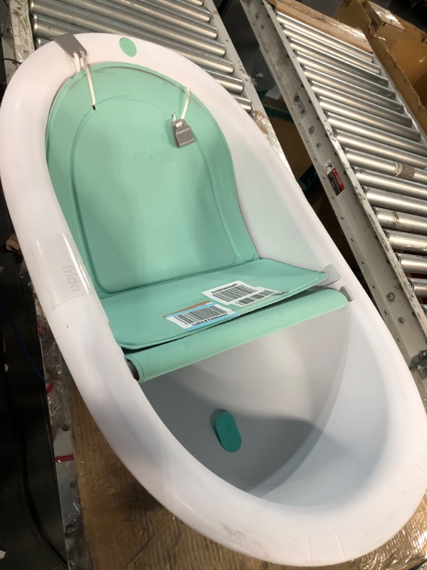 Photo 2 of 4-in-1 Grow-with-Me Bath Tub by Frida Baby Transforms Infant Bathtub to Toddler Bath Seat with Backrest for Assisted Sitting in Tub