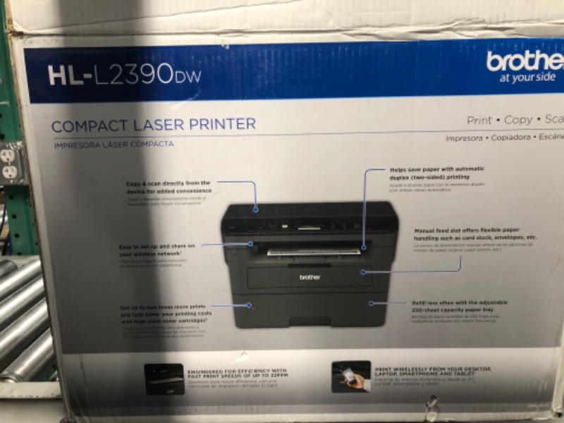 Photo 4 of Brother Monochrome Laser HLl2390DW, Wireless Networking, Duplex Printing, Refresh Subscription and Amazon Dash Replenishment Ready New Model: HLL2390DW