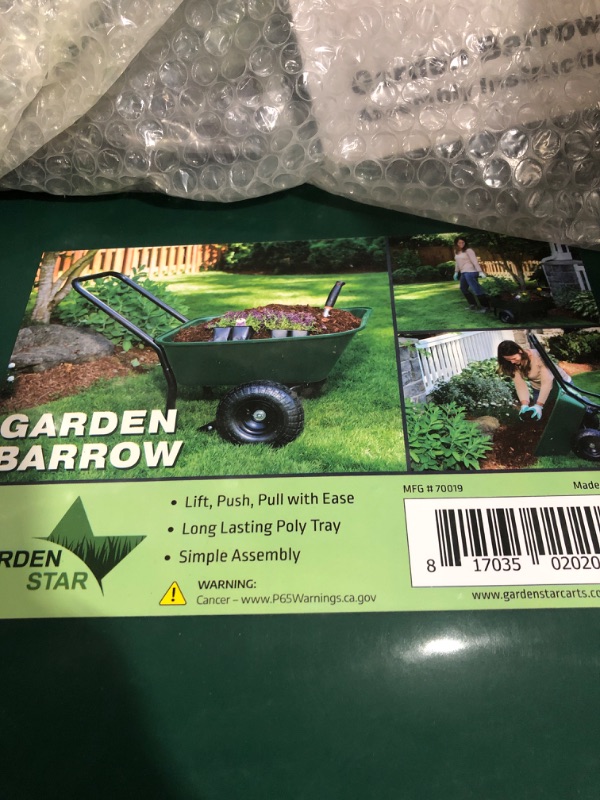 Photo 3 of * used item * please see all images * 
Garden Star Garden Barrow Dual-Wheel Wheelbarrow/Garden Cart May Vary