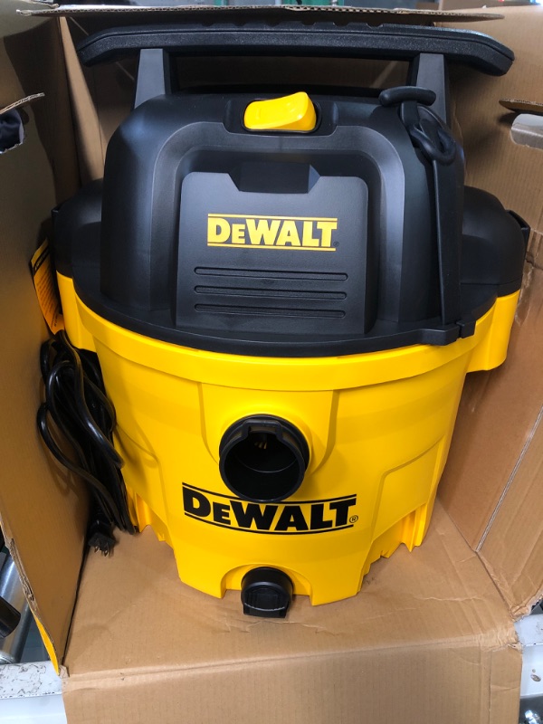 Photo 5 of DEWALT 9 Gallon Wet/Dry VAC, Heavy-Duty Shop Vacuum with Attachments, 5 Peak HP, with Blower Function, DXV09PA, Yellow