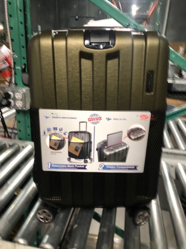 Photo 2 of Olympia U.S.A. Sidewinder Expandable Hardshell Suitcase (Olive)