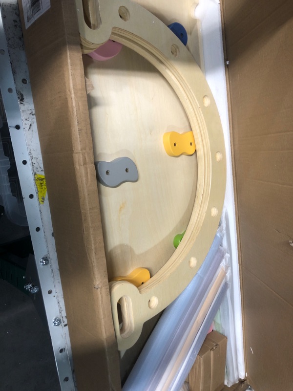 Photo 1 of Benarita 3 in 1 Toddler Climbing Triangle Ladder with Ramp & Arch