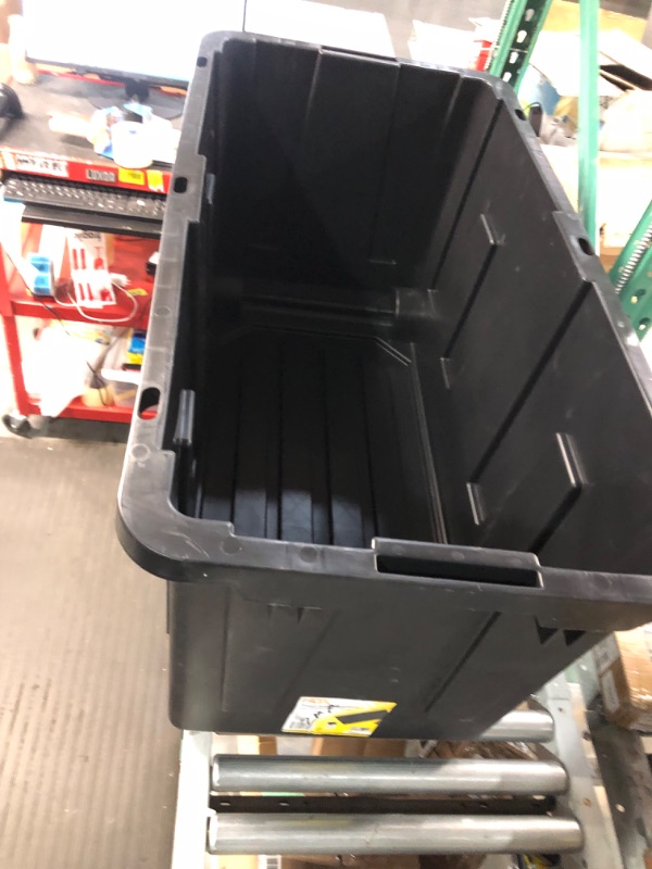 Photo 2 of **MISSING LID AND WHEELS**
HDX 70 gal. Tough Storage Bin in Black , Black