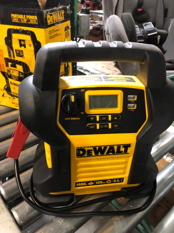Photo 2 of ***POWERS ON - UNABLE TO TEST FURTHER - NO CHARGER***
DEWALT DXAEJ14 Digital Portable Power Station Jump Starter