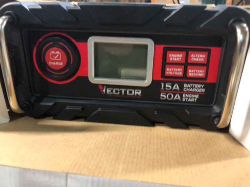 Photo 1 of Vector 15 Amp Automatic 12V Battery Charger with 50 Amp Engine Start and Alternator Check