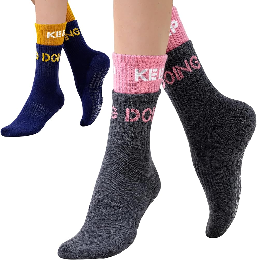 Photo 1 of 2 pairs of gripped socks for women 