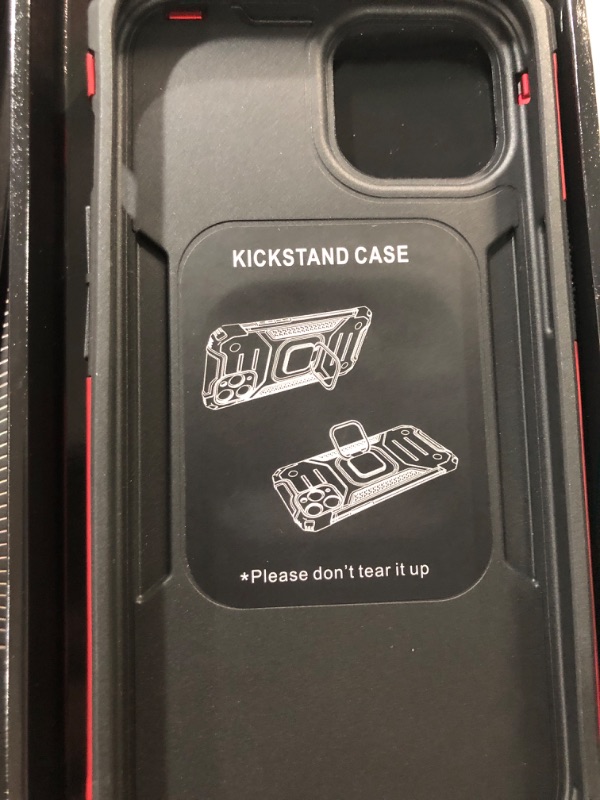 Photo 1 of (3 pack) Dasfond red Iphone 15 case with kickstand 