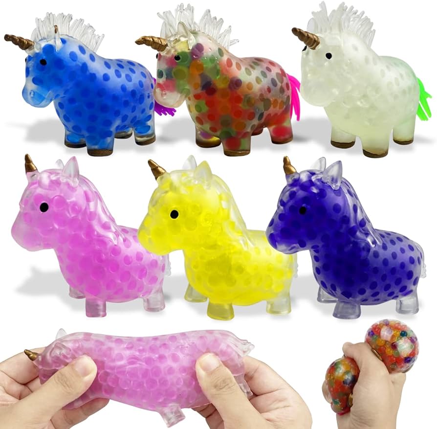 Photo 1 of (6 PACK) QINGQIU 6 pack unicorn stress relief toys