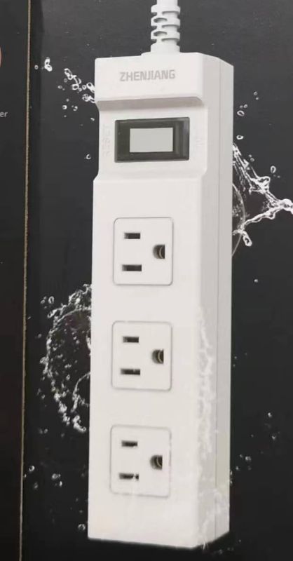 Photo 1 of **STOCK PHOTO FOR REFERENCE ONLY**
ZHENJIANG power strip (3 prong, 3 outlets) surge protector BLACK