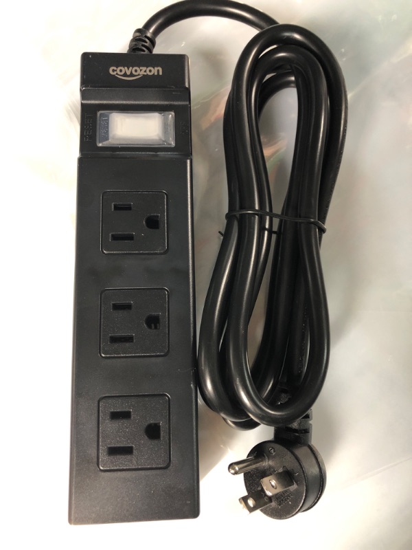 Photo 3 of Covozon Power Strip Surge Protector (6ft black)