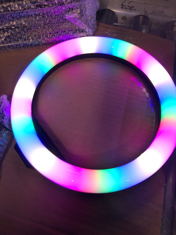 Photo 5 of STALLY 10.2" Ring Light with Stand (LED 32 different colors + camera clicker)