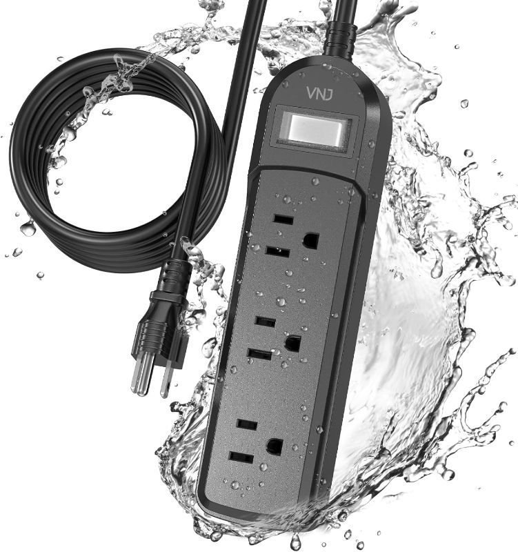 Photo 1 of ZHENJIANG power strip (3 prong, 3 outlets) surge protector BLACK 6 ft