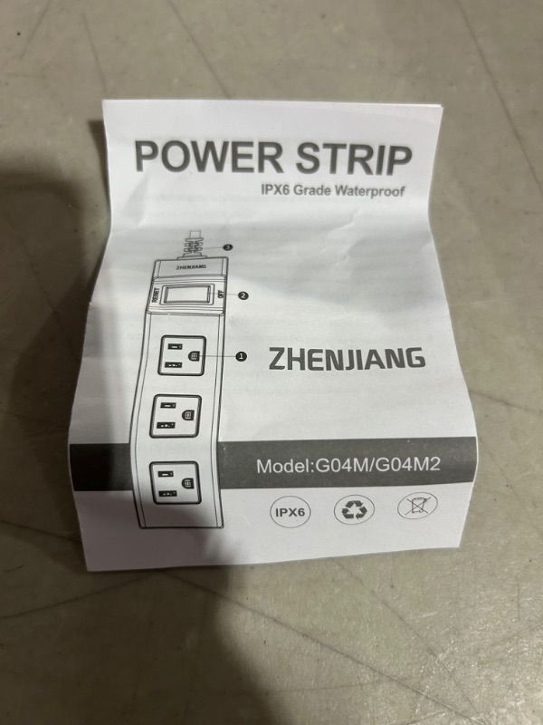 Photo 5 of ZHENJIANG power strip (3 prong, 3 outlets) surge protector BLACK 6 ft