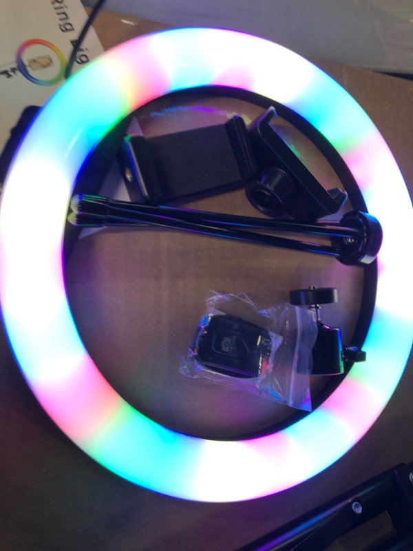 Photo 3 of STALLY 10.2" Ring Light with Stand (LED 32 different colors)