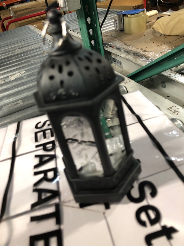 Photo 3 of SHYMERY Mini Lantern with Flickering LED Candles,Vintage Black 24 set