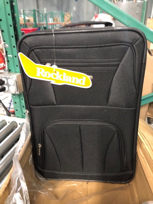 Photo 2 of **SEE NOTES**
Rockland Fashion Softside Upright Luggage Set, Black, 2-Piece (14/19) 2-Piece Set (14/19) Black Standard Packaging