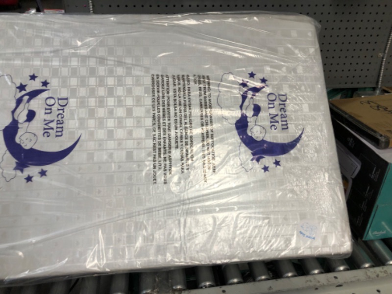 Photo 3 of *MINOR DAMAGE SEE NOTES*
Dream On Me Breathable 6” Full Size Firm Fiber Crib and Toddler Bed Mattress