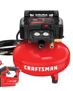 Photo 1 of ***Parts Only***CRAFTSMAN Compressor Combo Kit, 6 Gallon, Pancake, 3 Tool (CMEC3KIT) Air Compressor w/ 3 Tools