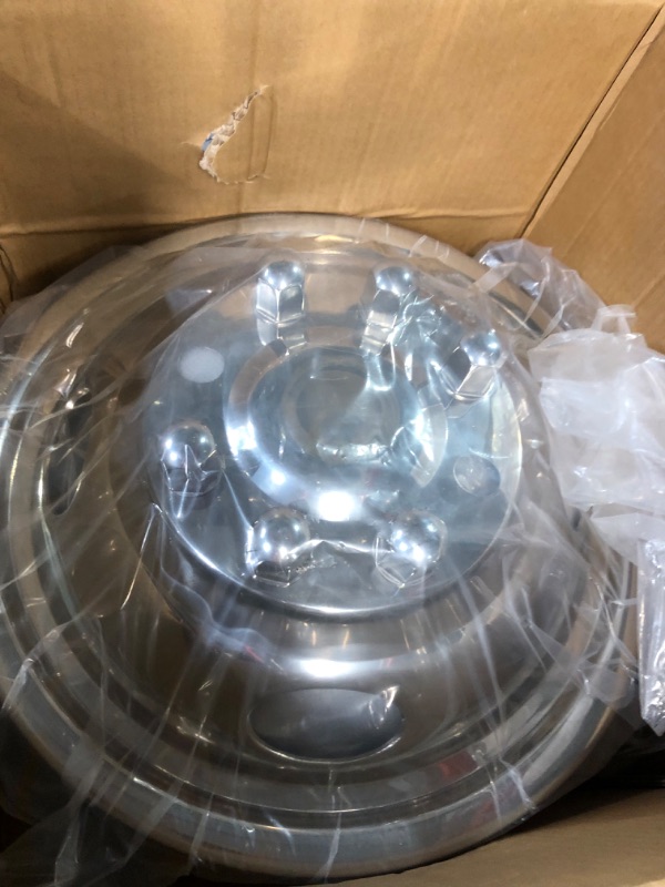 Photo 1 of CIRONBOW 16" 8 Lug Wheel Simulators Stainless Steel Bolt Kit Fit for Pick-up Trucks Vans RV Hub Caps Rim Skin Chrome Cover Parts,Fits Ford F350 1974-1998;E350/E450 1992-2021 16" Wheel Simulators