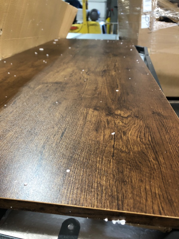 Photo 1 of ***NONFUNCTIONAL - MISSING PARTS - CANNOT BE ASSEMBLED - FOR PARTS***
Tribesigns Computer Desk, Large Office Desk Computer Table Study Writing Desk for Home Office, Walnut + Black Leg, 63 X 23.6 inch