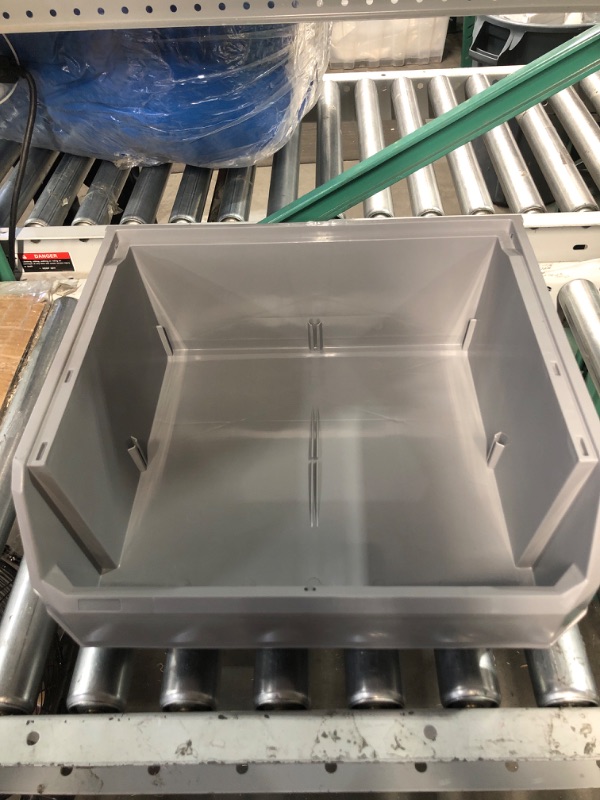 Photo 2 of *Photo for Reference* Plastic Storage Bin Stacking Container, (15-Inch x 16-Inch x 7-Inch), Grey