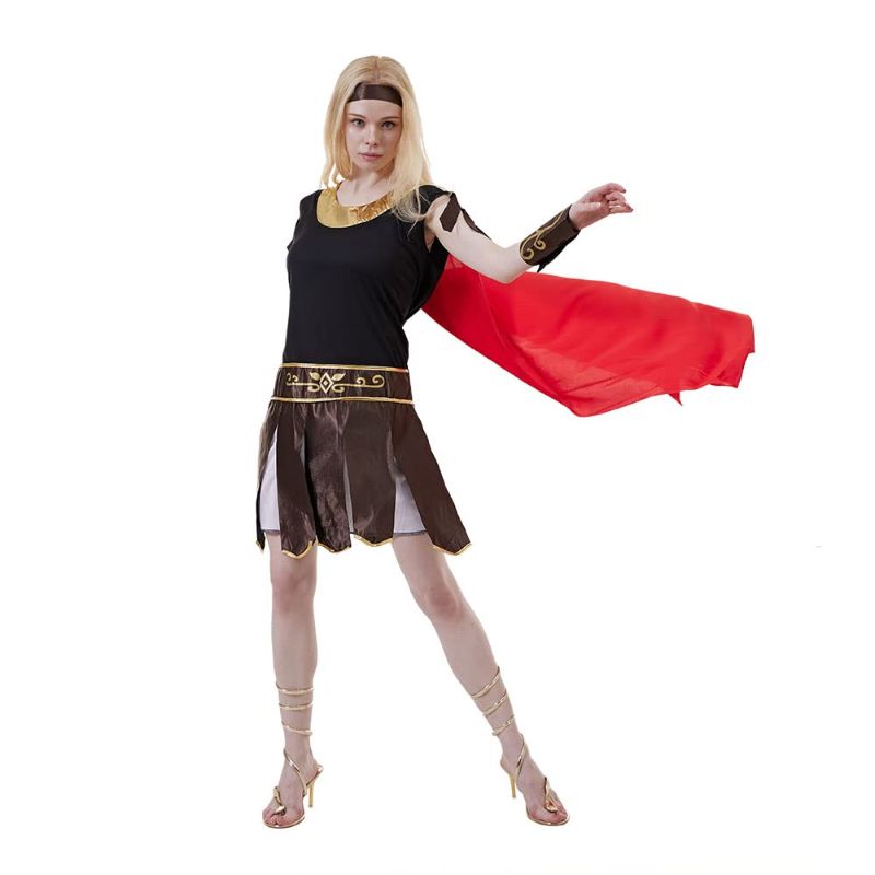 Photo 1 of EraSpooky Sexy Roman Gladiator Women Costume Halloween Warrior Lady Adult Fancy Dress Large