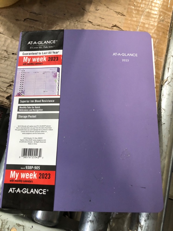 Photo 2 of AT-A-GLANCE 2023 Weekly & Monthly Planner, 8-1/2" x 11", Large, Beautiful Day, Lavender (938P-905) Beautiful Day 2023 Old Edition