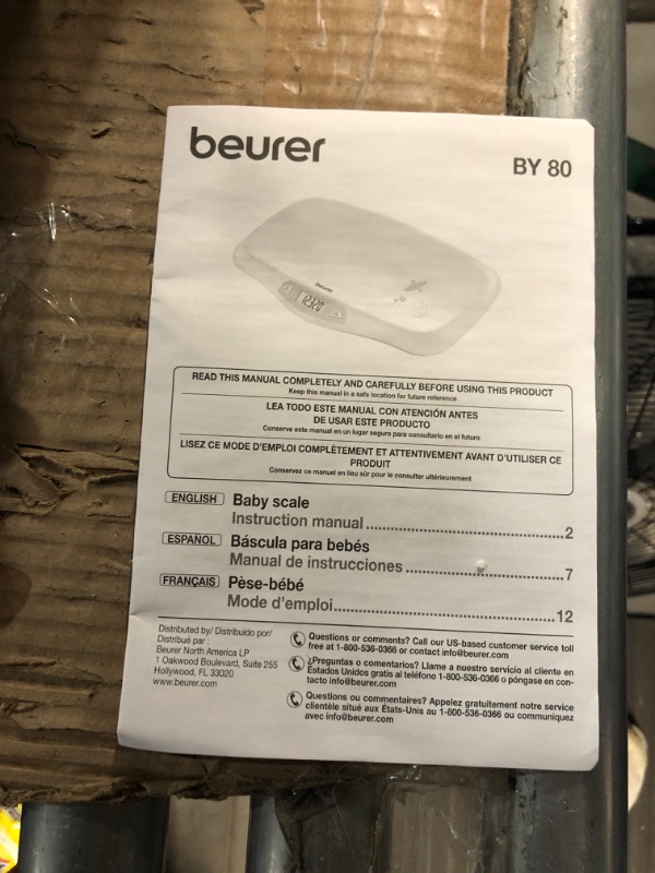 Photo 4 of Beurer BY80 Digital Baby Scale, Infant Scale for Weighing in Pounds, Ounces, or Kilograms up to 44 lbs, Newborn Scale with Hold Function, Pet Scale for Cats and Dogs