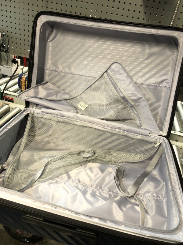 Photo 1 of PC 28 Inch Luggage with Spinner Wheels - Hardside Expandable Large Checked Luggage - Aluminum Corner for Hassle-free Travel (Blue Suitcase) Navy Blue 28