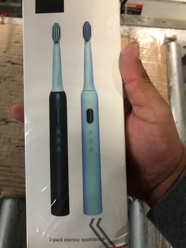 Photo 3 of CindyLary 2pack Electric Toothbrush ?IPx7 Waterproof?3 Modes with 2 MIN Smart Time?USB Charging?Black and White