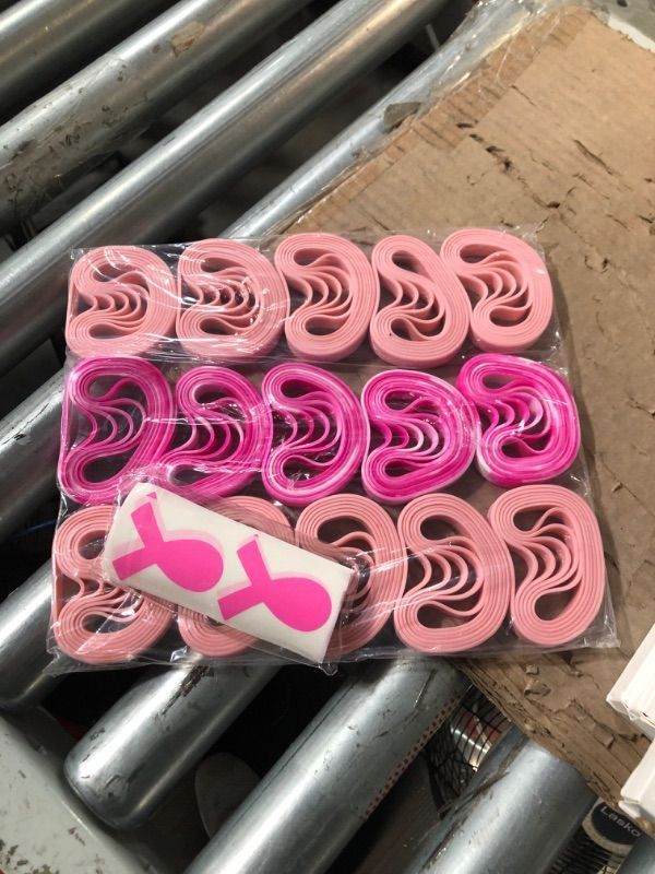 Photo 1 of Karenhi 96 Pcs Breast Cancer Awareness Bracelet Silicone Pink Ribbon Bracelets with Hope Faith Strength Courage Inspiring Rubber Pink Wristbands Breast Cancer Gifts for Women Men Party Favors Supply