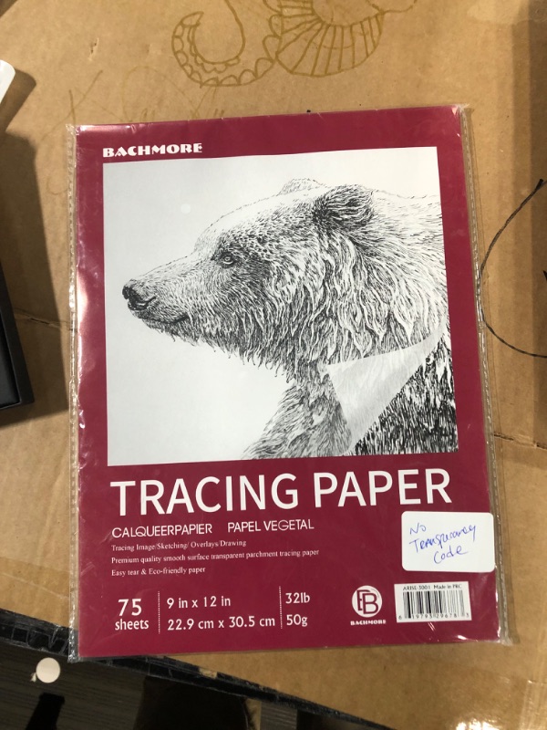 Photo 2 of Bachmore 9”x12” Artist’s Tracing Paper Pad, 75 Sheets 