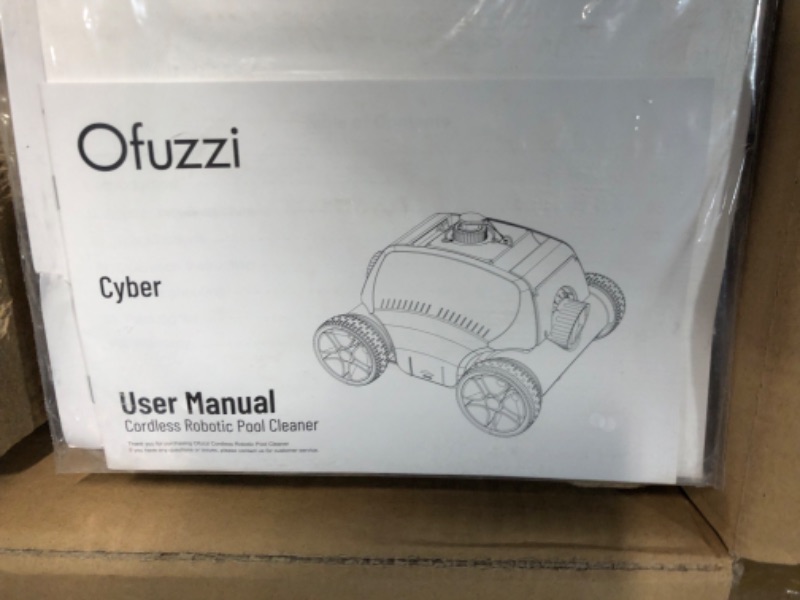 Photo 3 of (2023 New) Ofuzzi Cyber Cordless Robotic Pool Cleaner, Max.120 Mins Runtime, Self-Parking, Automatic Pool Vacuum for All Above/Half Above Ground Pools Up to 1076ft² of Flat Bottom (Grey)